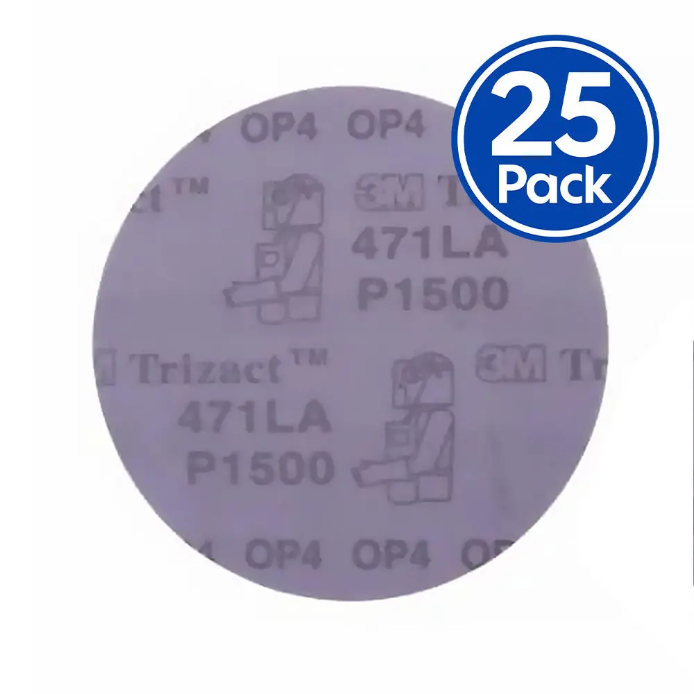 3M 02088 Trizact Hookit Clearcoat Sanding Disc 150Mm 6" P1500 X 25 Pack Box 1