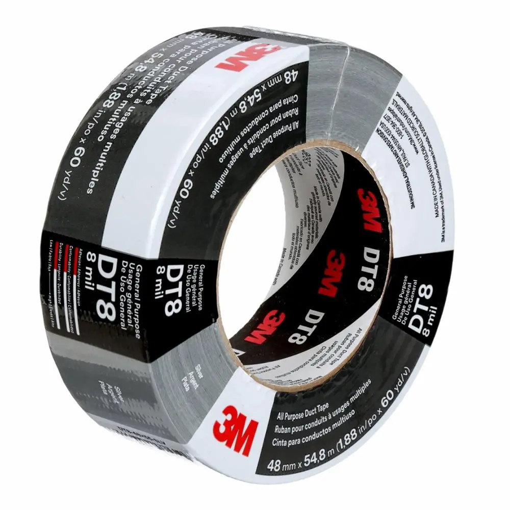 3M Dt8 All Purpose Light Duty Duct Tape 48Mm X 54.8M Silver 1