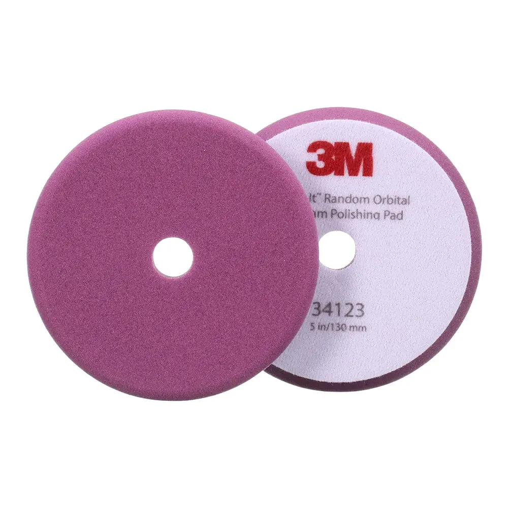 3M 34123 Perfect It Random Orbital Foam Polishing Pads 5"/130Mm Purple X 2 Pack 1