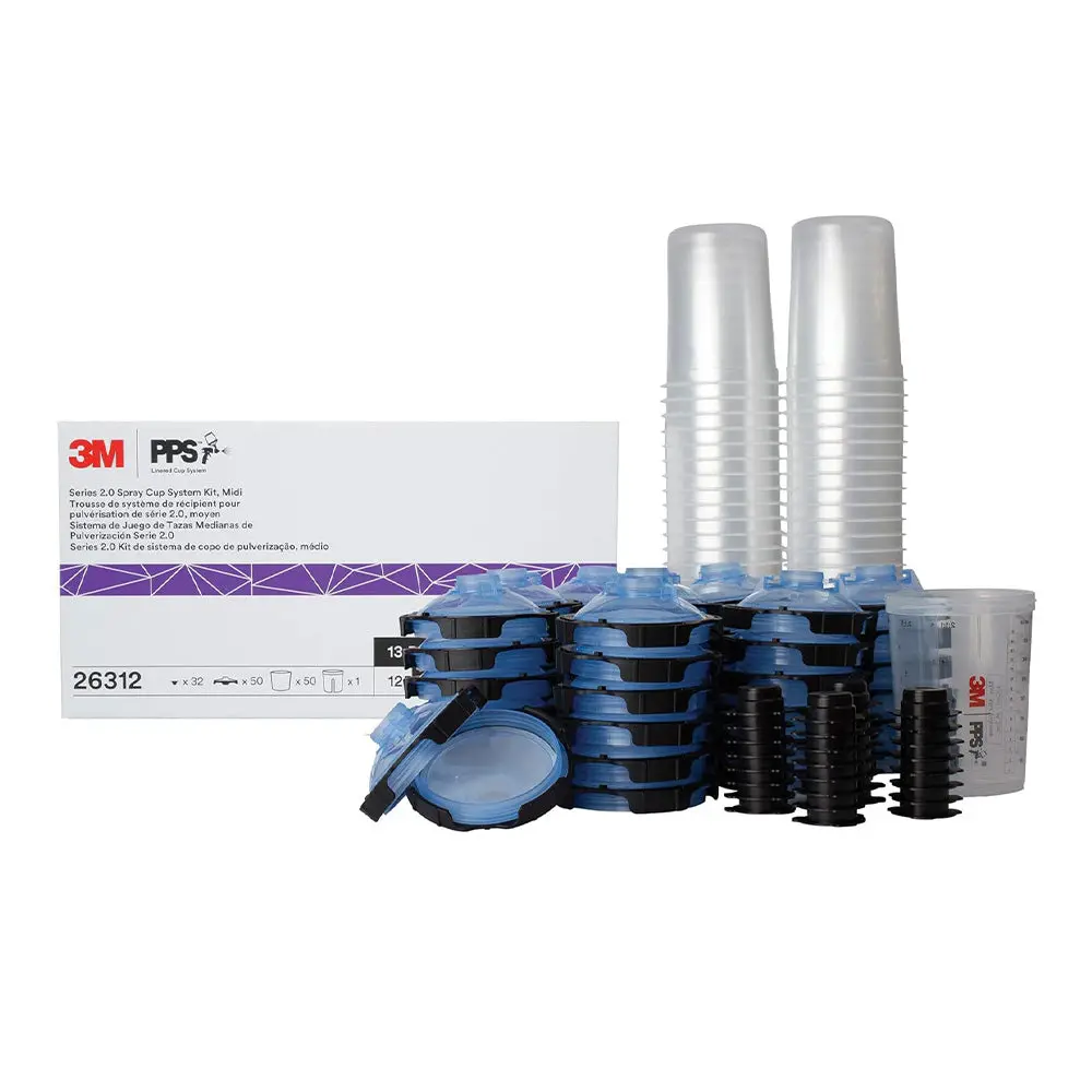 3M 26312 Pps 2.0 Midi Lids & Liners Kit 400Ml 125 Micron X 50 Pack 1