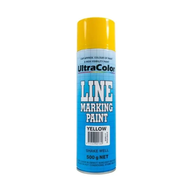 Ultracolor Line Marking Spray Paint Yellow 500G Aerosol 1
