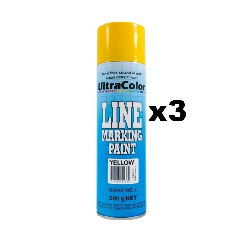 Ultracolor Line Marking Paint Yellow 500G X3 1