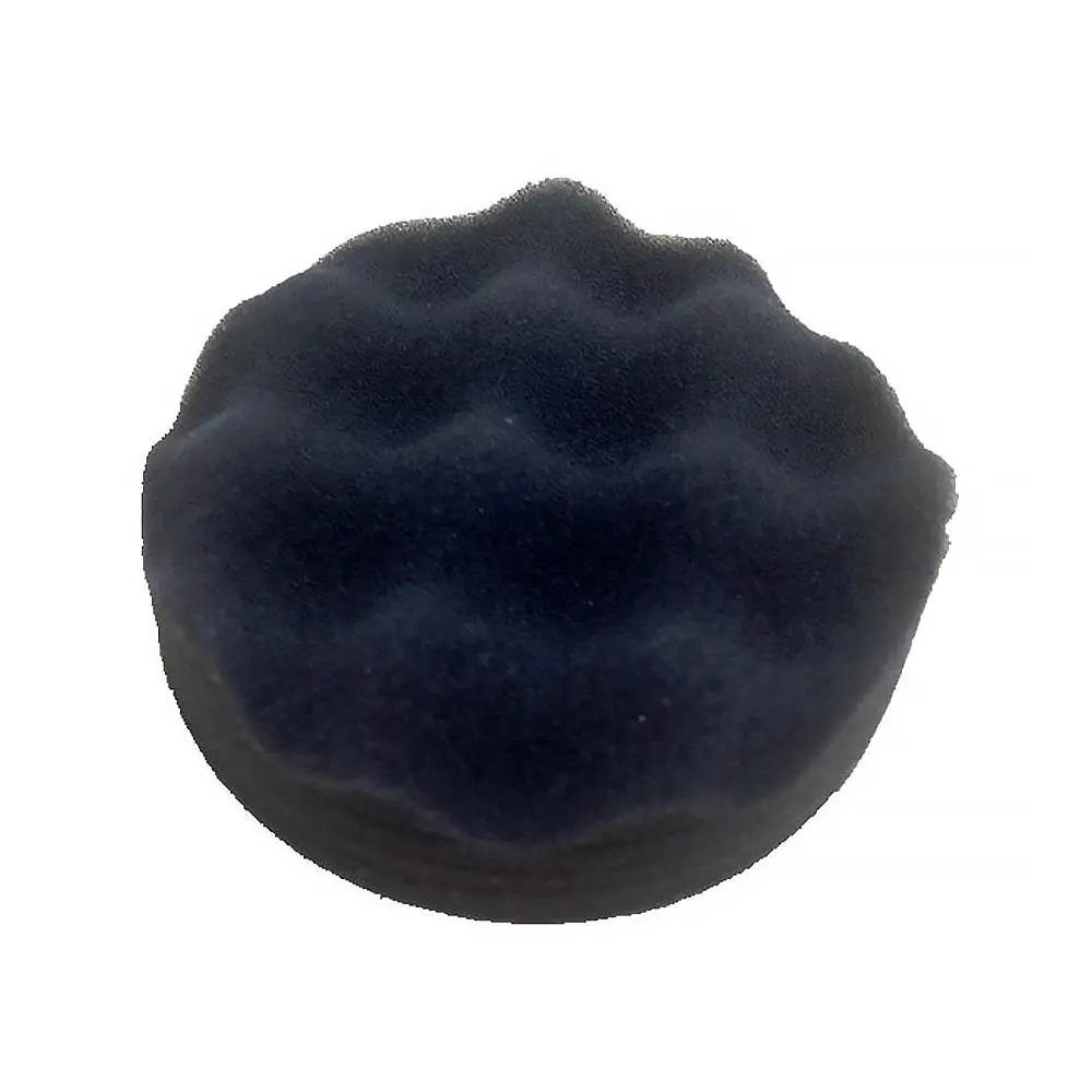Velocity 80Mm Black Wave Foam Hook & Loop Fine Car Polishing Pad 1