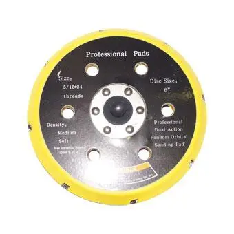 Velocity Dual Action Velcro Backing Pad 150Mm 15Hole 5/16 Thread 6Inch 1