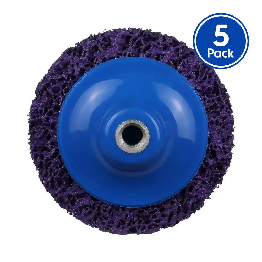 Velocity Xt Cleanstrip Back Up Pad 125Mm Mounted To 14Mm X 5 Pack 1