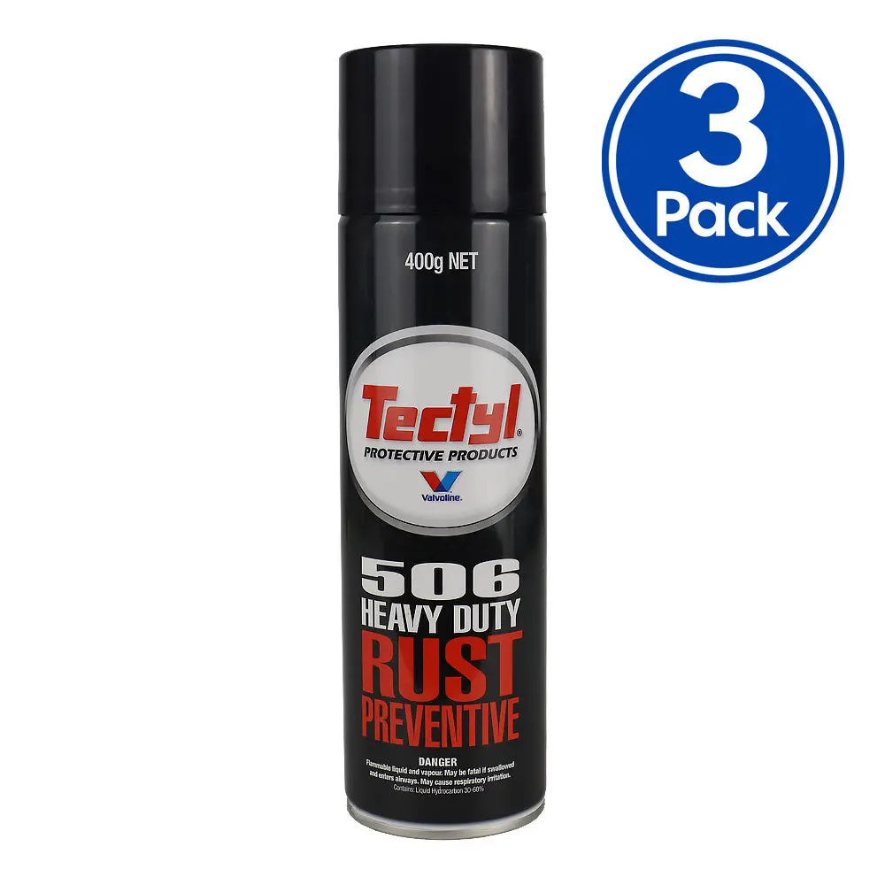 Valvoline Tectyl 506 Heavy Duty Rust Prevention 400Gm Auto Marine Surfaces X3 1
