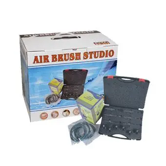 Airbrush Studio Complete Kit Model Bd-811 Holder Stand Pressure Guage 1