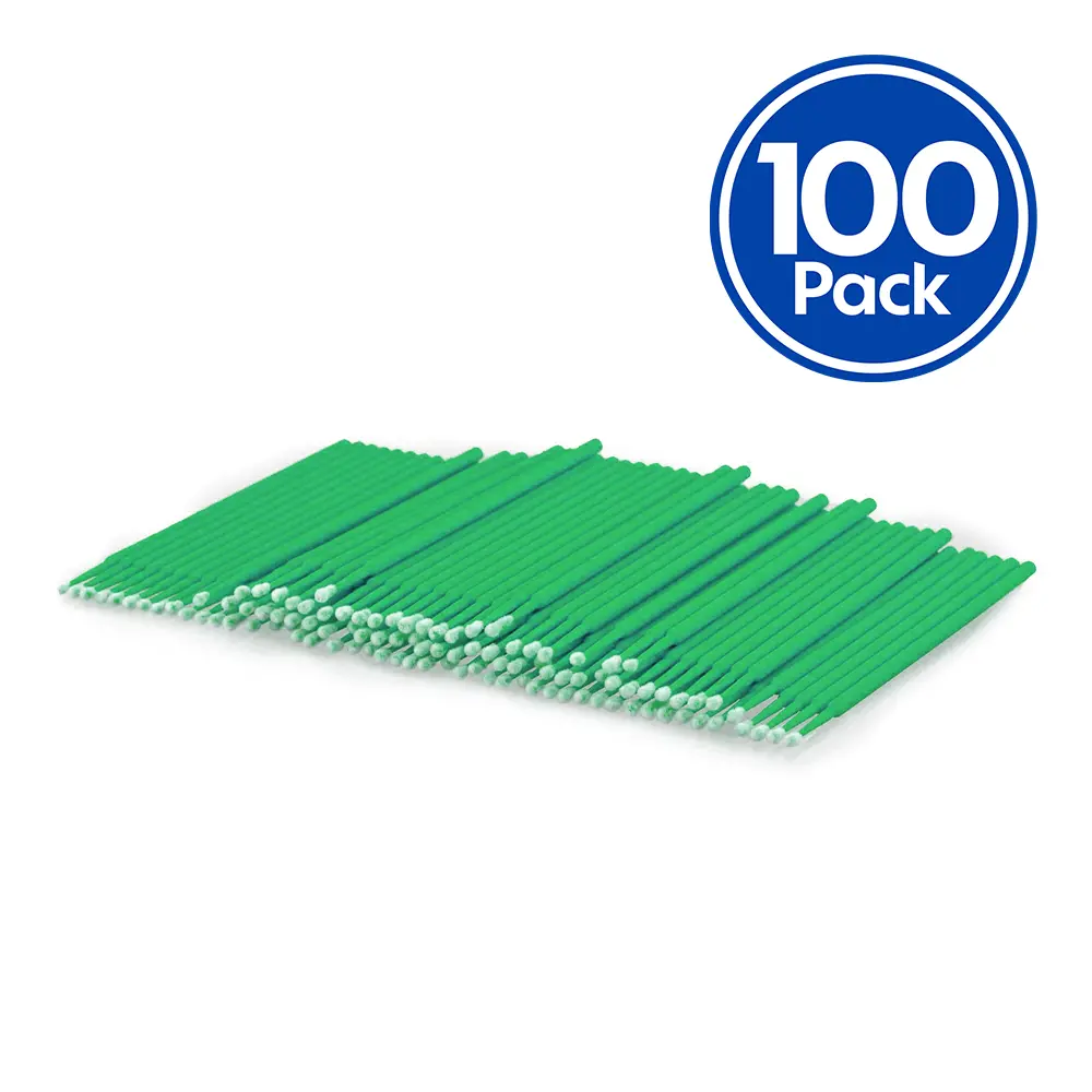 Velocity Microbrush Green Ultra Fine Cleaning Brush 2.0Mm X 100 Pack 1