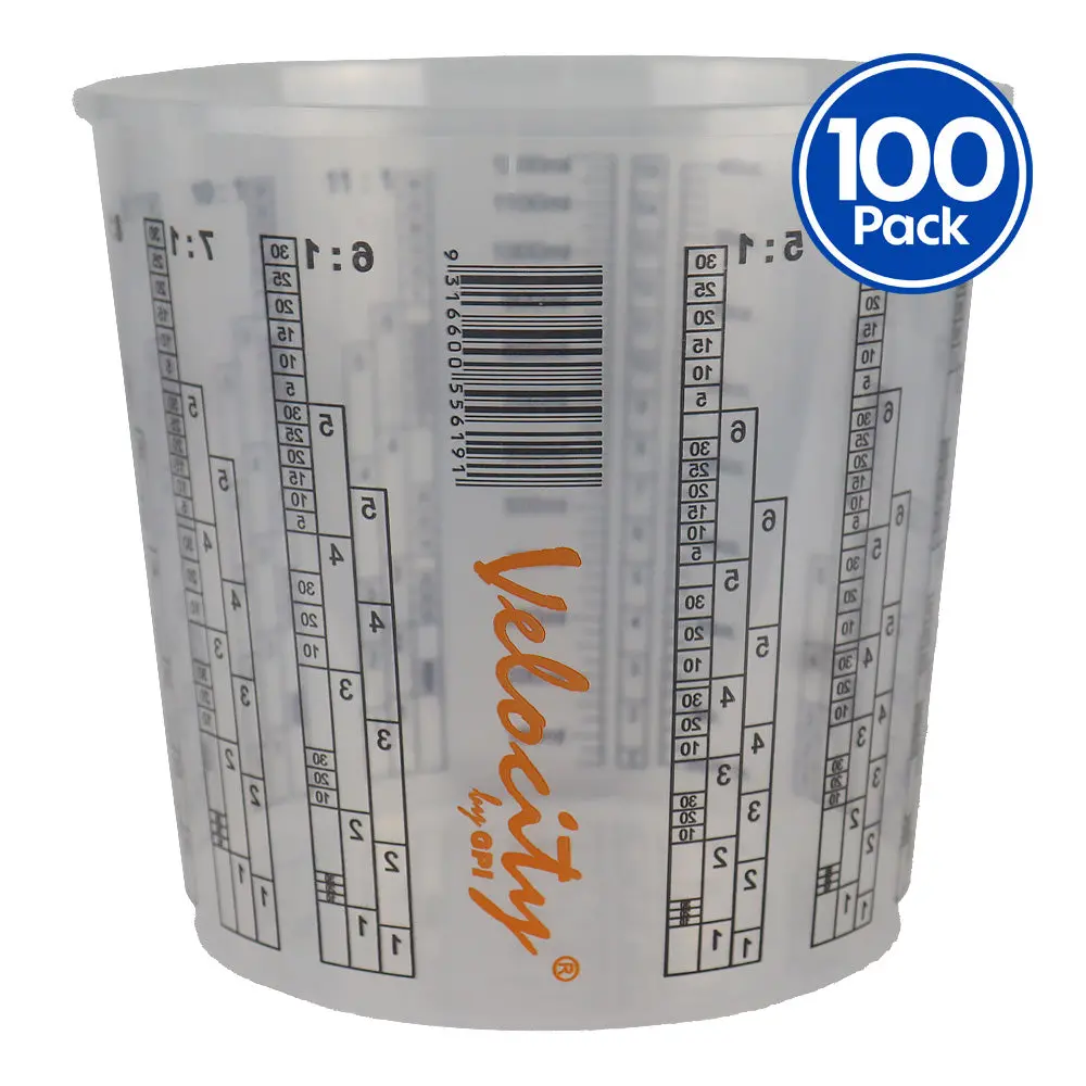 Velocity Calibrated Graduated Paint Mixing Cups 1200Ml X 100 Pack Vm1 1