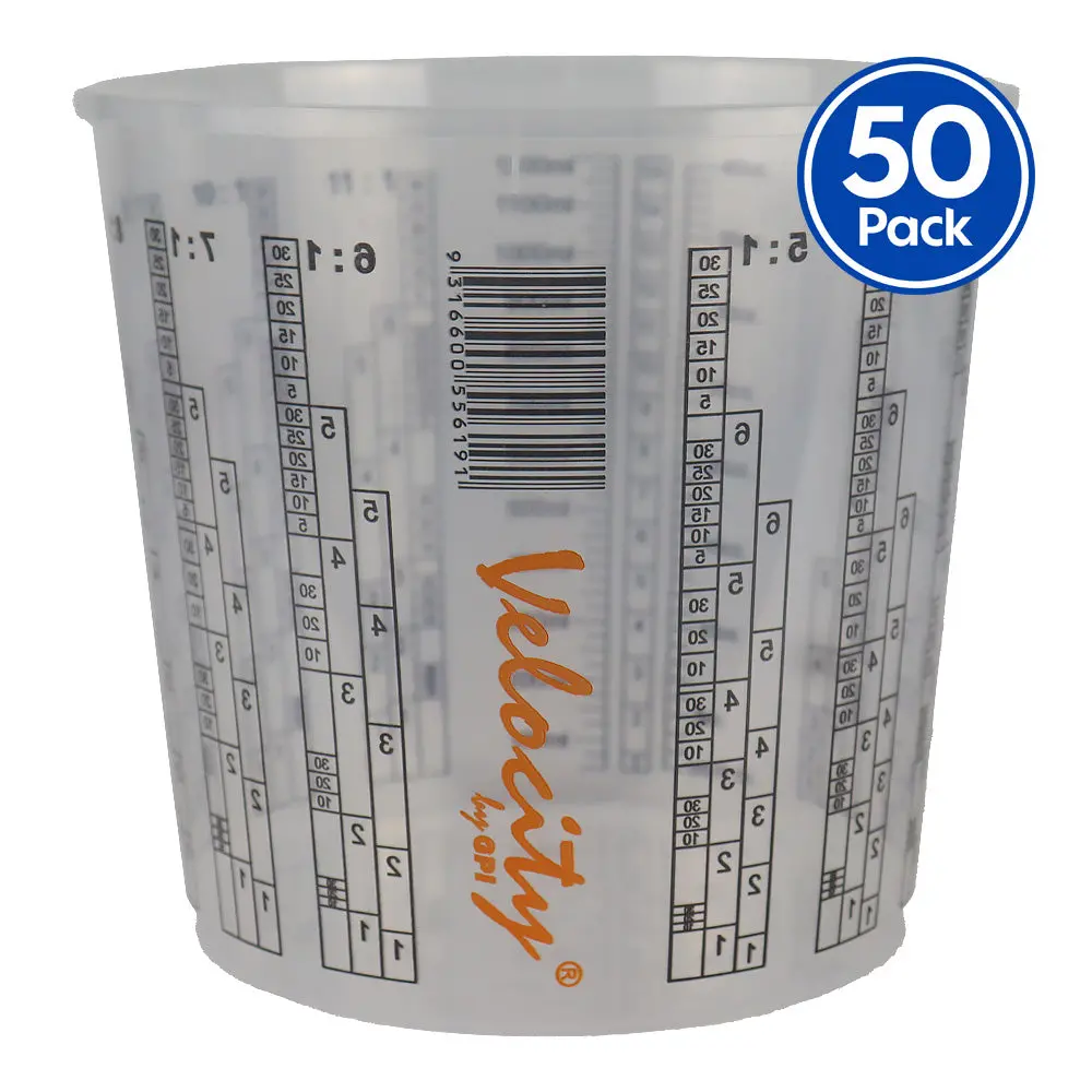 Velocity Calibrated Graduated Paint Mixing Cups 1200Ml X 50 Pack Vm1 1