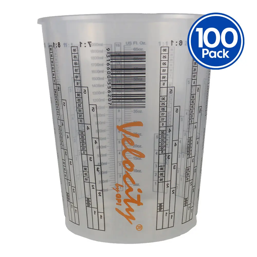 Velocity Calibrated Graduated Paint Mixing Cups 2000Ml X 100 Pack Vm2 1