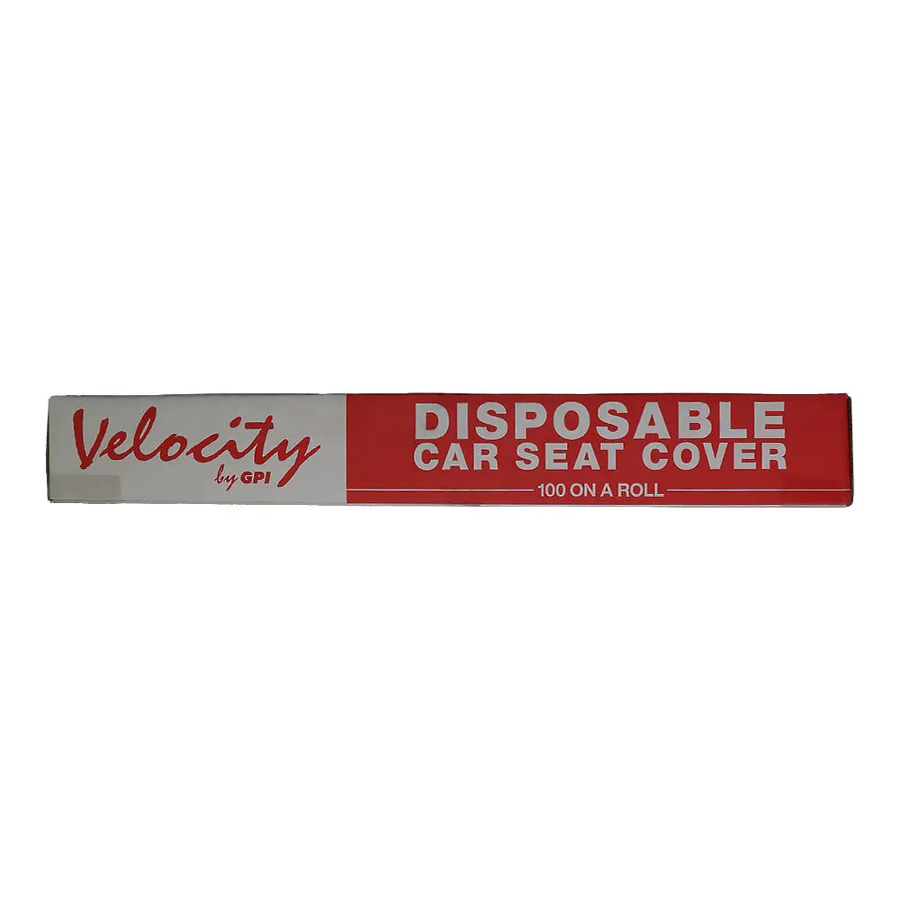 Velocity White Plastic Seat Covers 100 Pack Disposable Protection Automotive 1