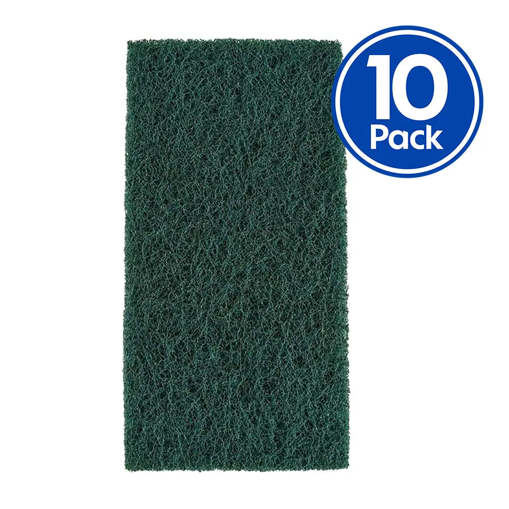 Velocity Green Heavy Duty Coarse Scouring Hand Pad 115Mm X 225Mm X 10 Pack 1