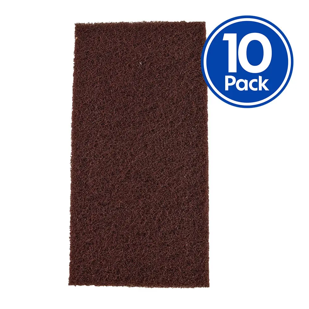 Velocity Maroon Medium Scouring Hand Pad 115Mm X 225Mm X 10 Pack 1