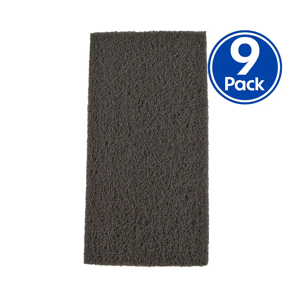 Velocity Grey Light Duty Fine Scouring Hand Pad 115Mm X 225Mm X 9 Pack 1