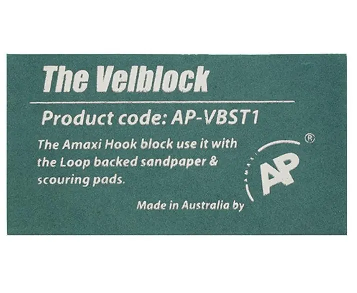 Amaxi Ap The Velblock Hand Sanding Block With Hook & Loop Backing 1