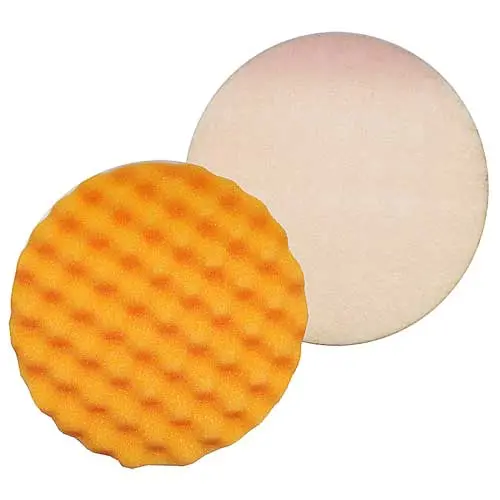 Velocity 200Mm Orange Velcro Wave Foam Buffing & Polishing Pad 1