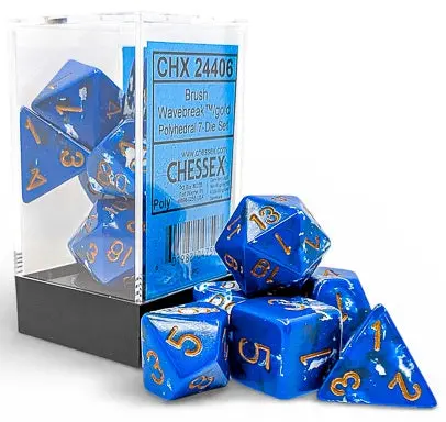 Dice: 7 Pc: Brush : Wavebreak / Gold 1