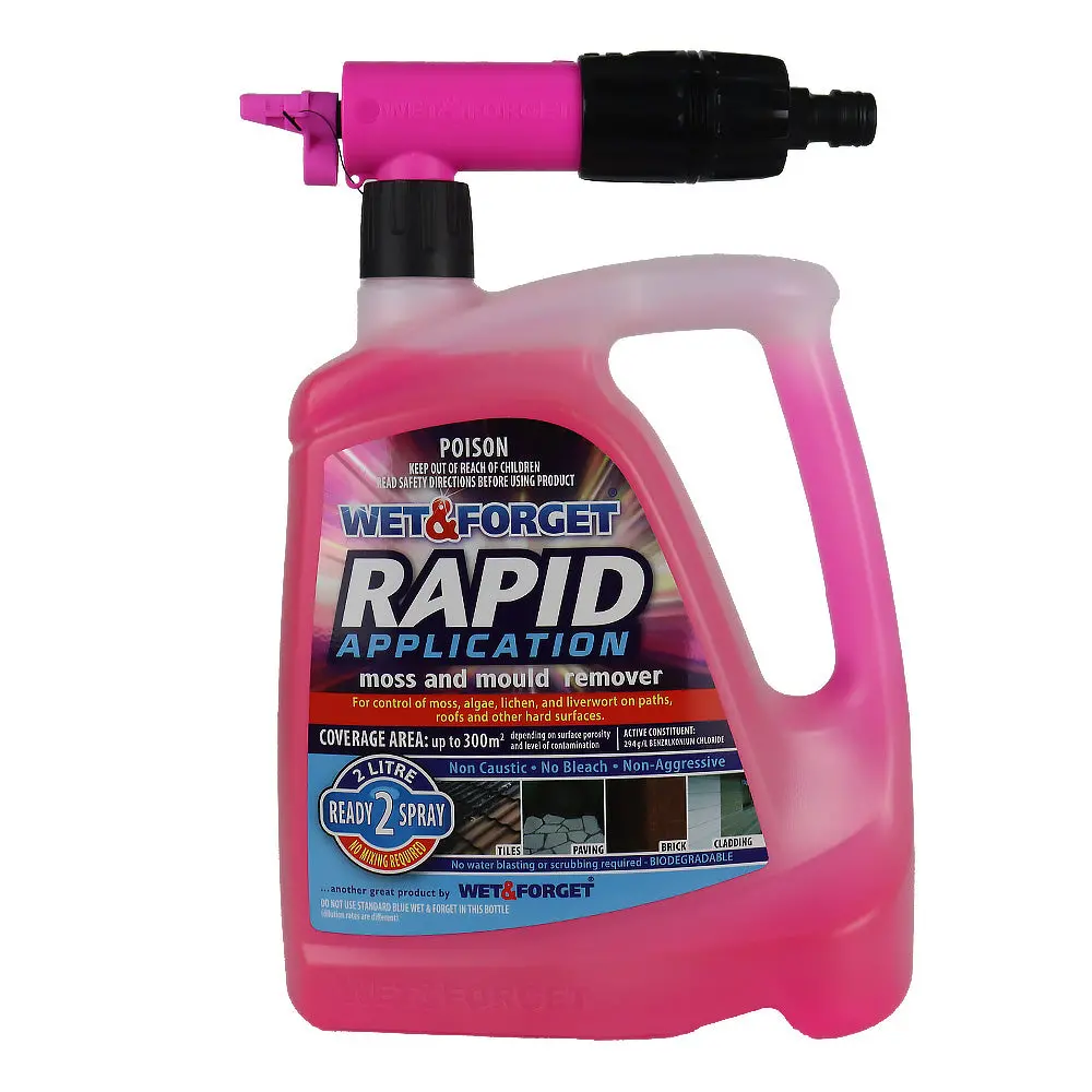 Wet And Forget Rapid Application Moss Mould Remover 2L With Sniper Nozzle 1