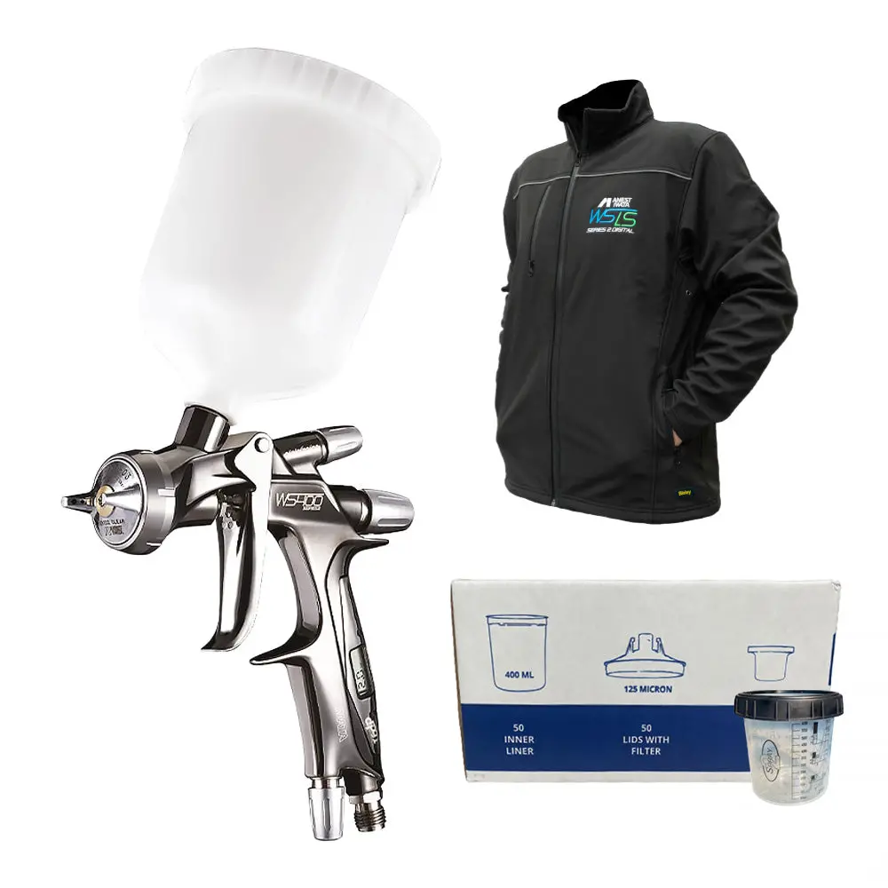 Anest Iwata Ws400 Series 2 Digital Hd 1.3Mm Clear Coat Spray Gun Bundle 1
