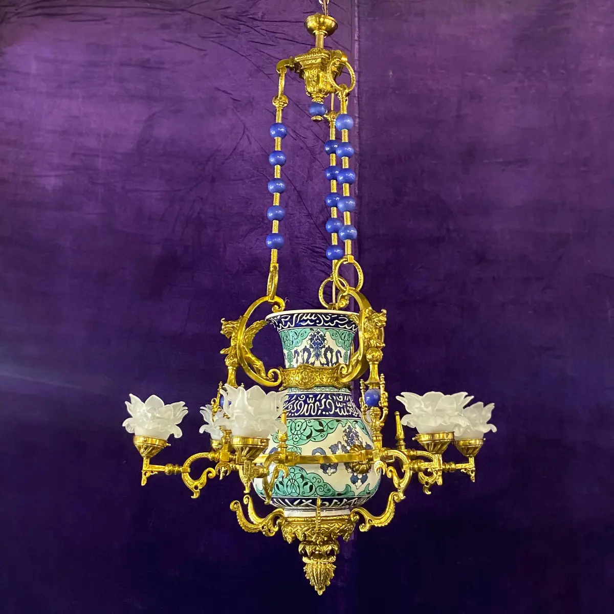 Antique Arabic Porcelain Chandelier - Sold 1