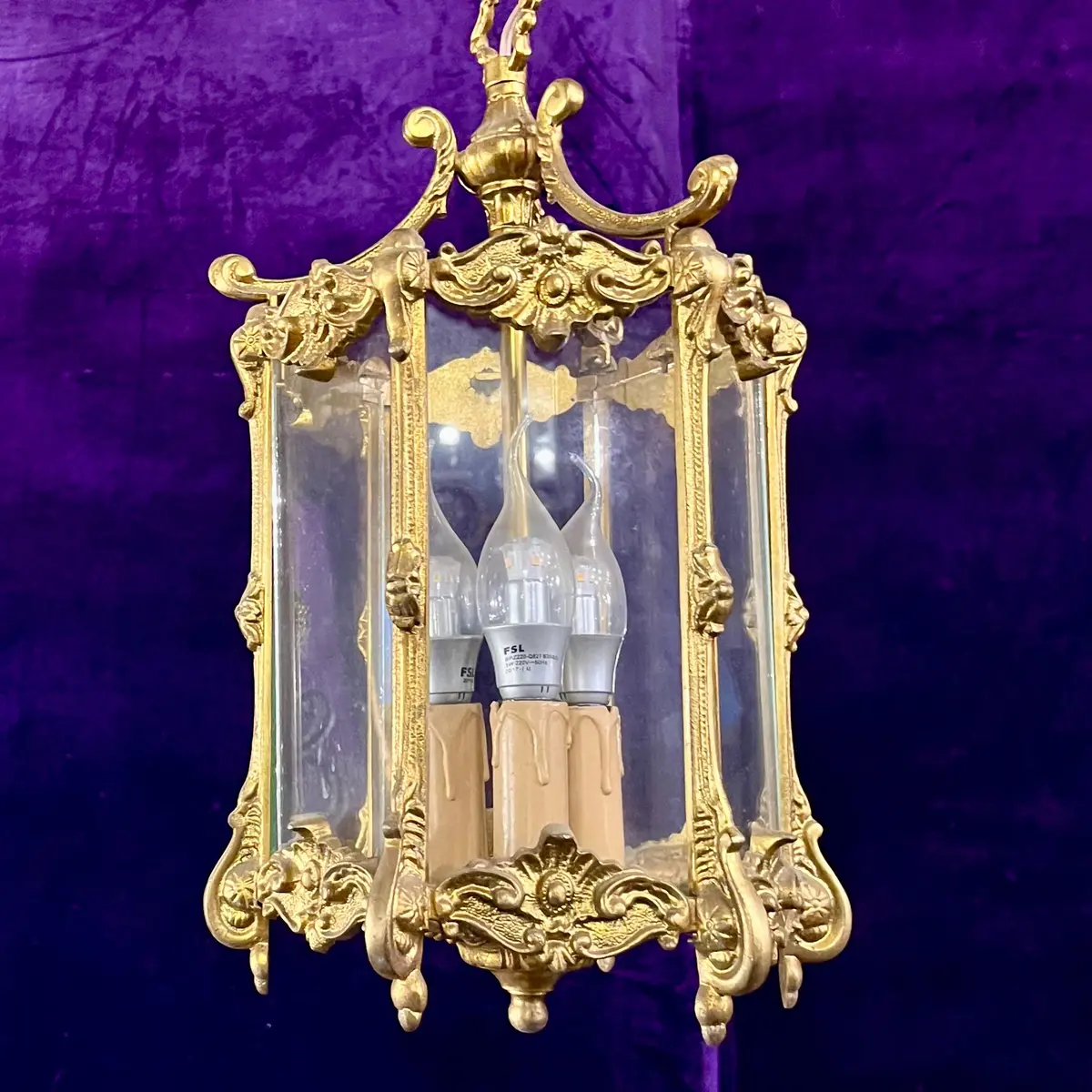 Antique French Brass Lantern - Sold 1