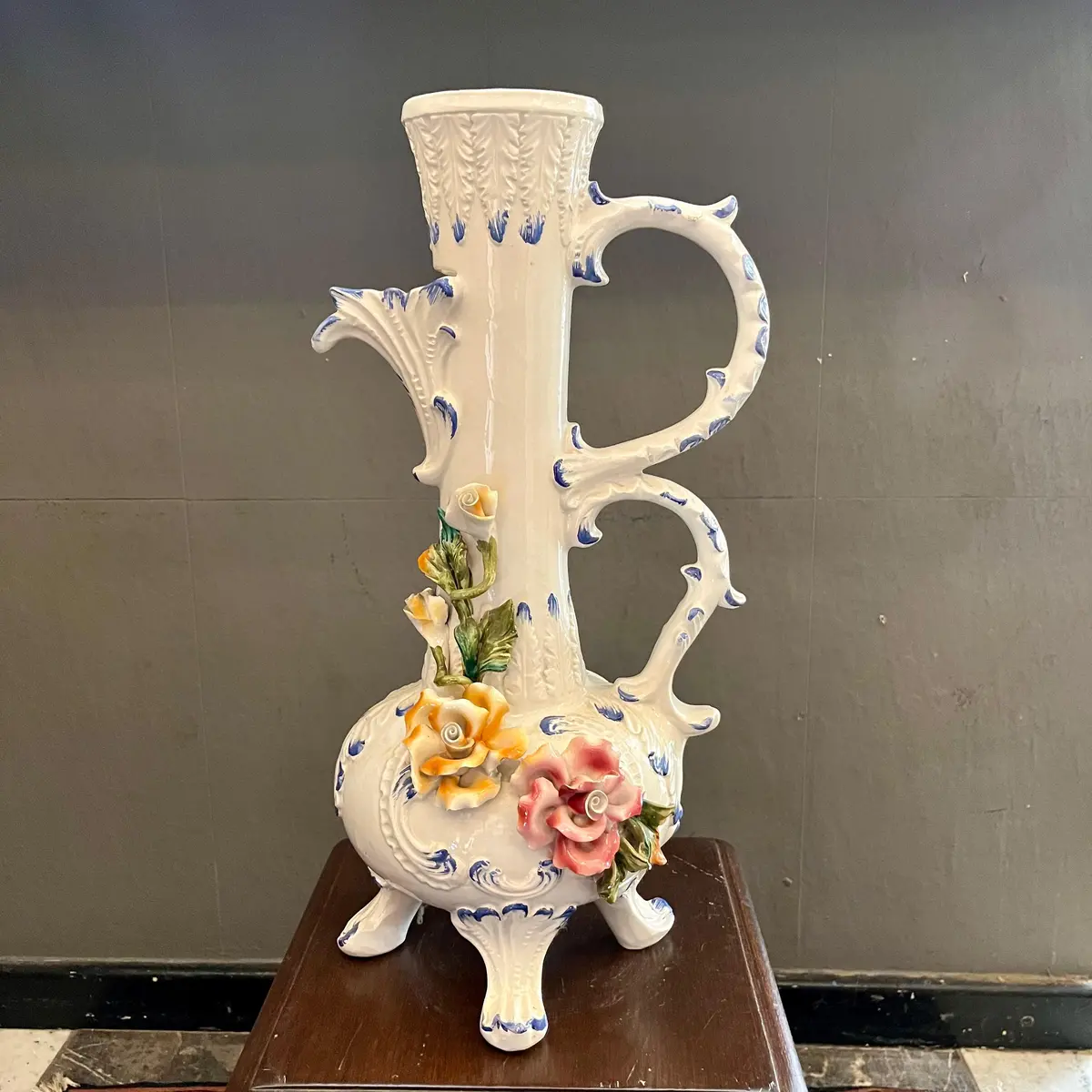 Gorgeous Vintage Capidimonte Water Pitcher 1