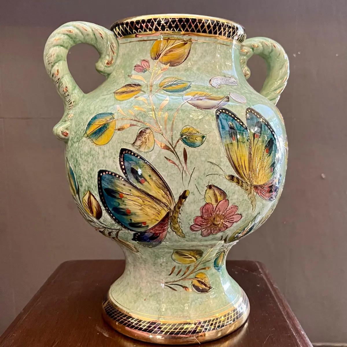 Pretty Vintage Butterfly Vase - Sold 2