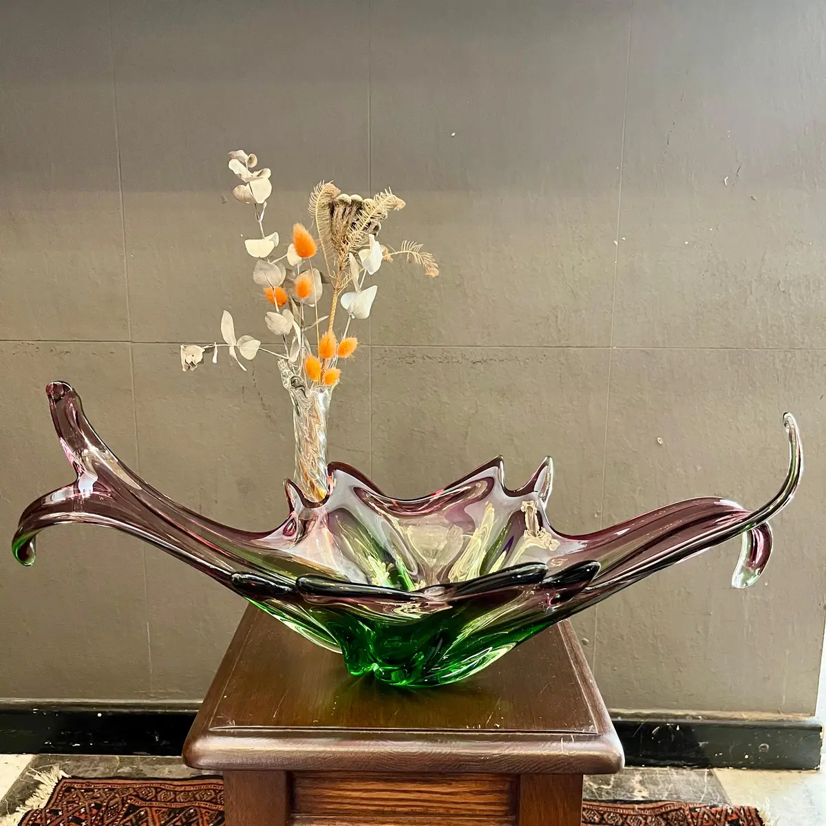 Vintage Large Midcentury Murano Glass Centrepiece, C.1960S - Sold 1