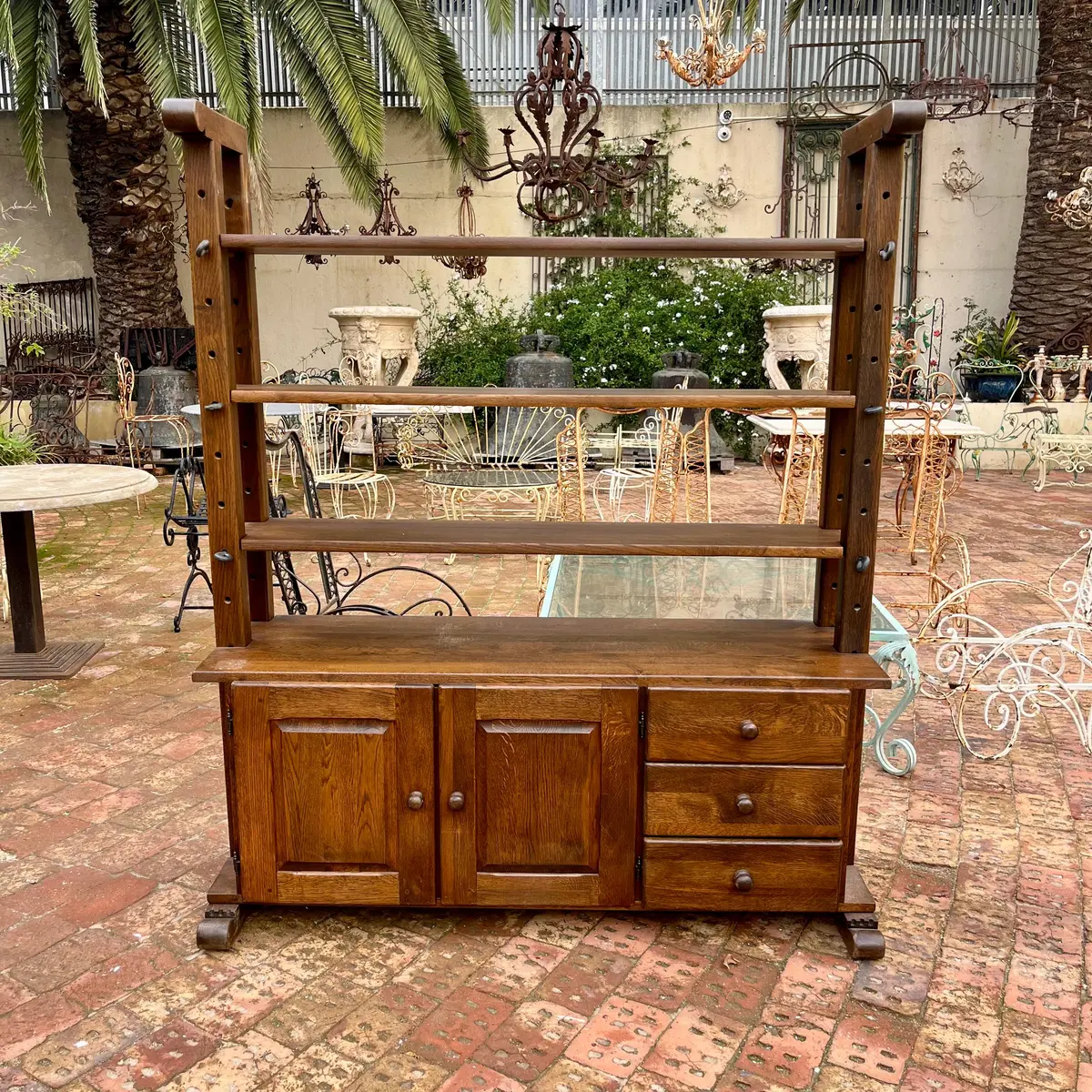 Early 20Th Century Oak Dresser With Adjustable Shelving 1