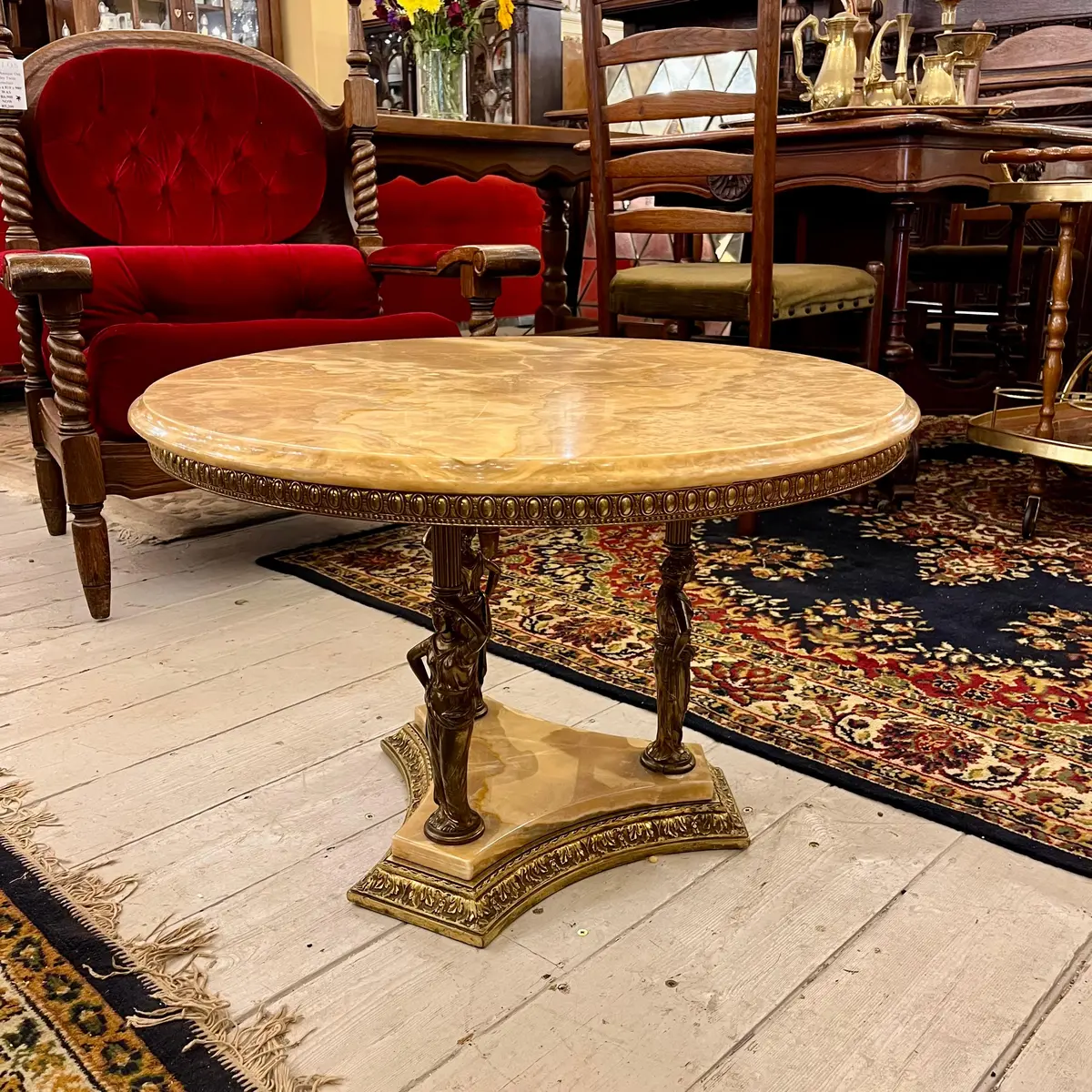 Neoclassical Onyx & Gilt Bronze Table, C.1920 1