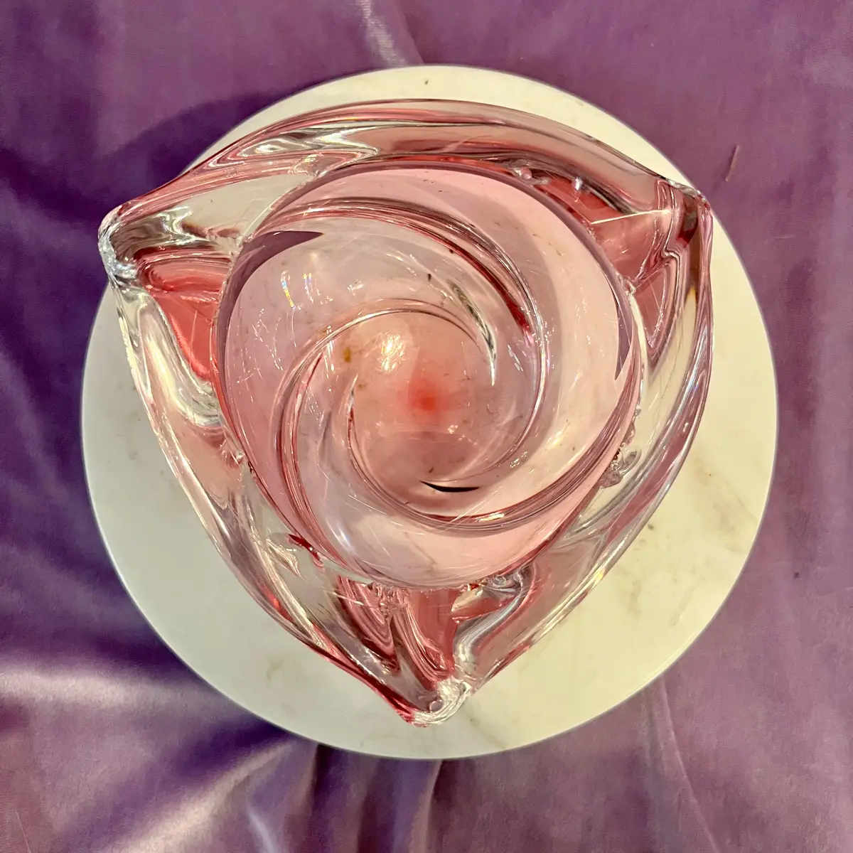Beautiful Rose Pink Murano Glass Ashtray - Sold 1