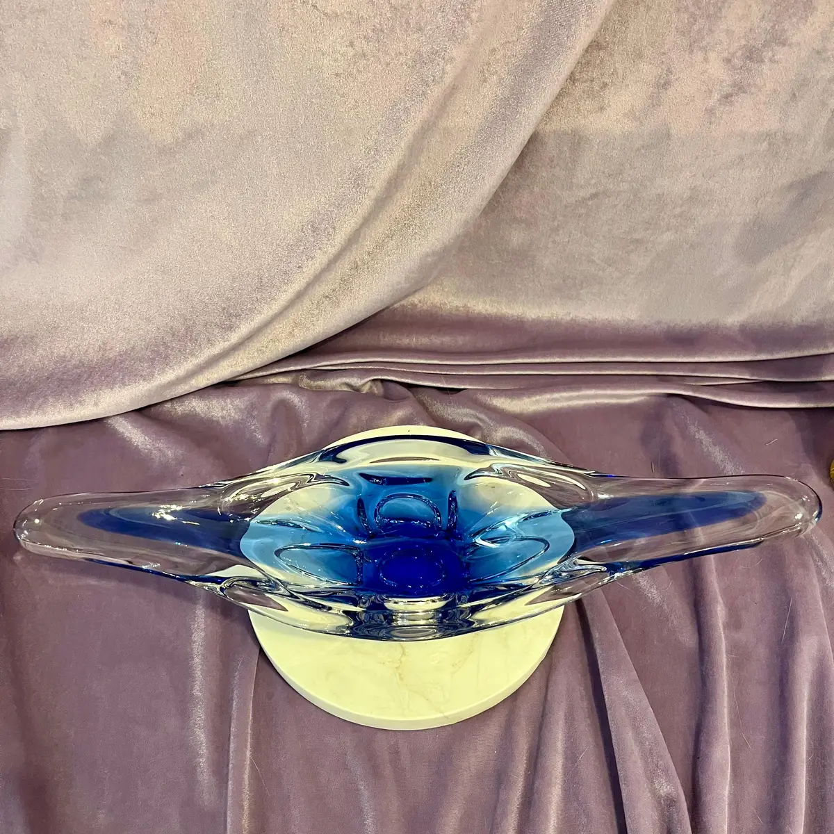 Beautiful Vivid Blue Murano Dish - Sold 2