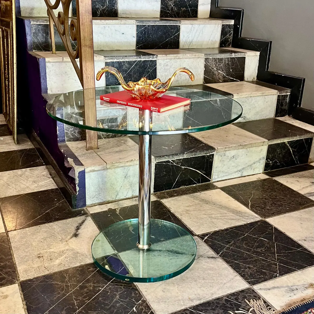 Contemporary Glass And Steel Table 1
