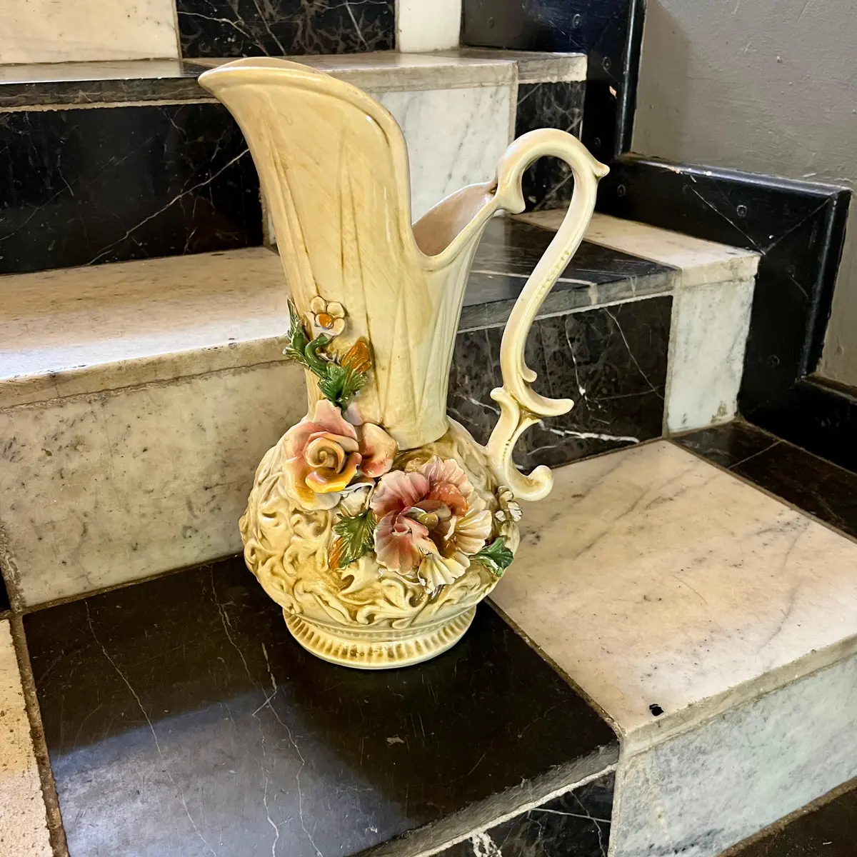 Antique Capodimonte Water Pitcher 1
