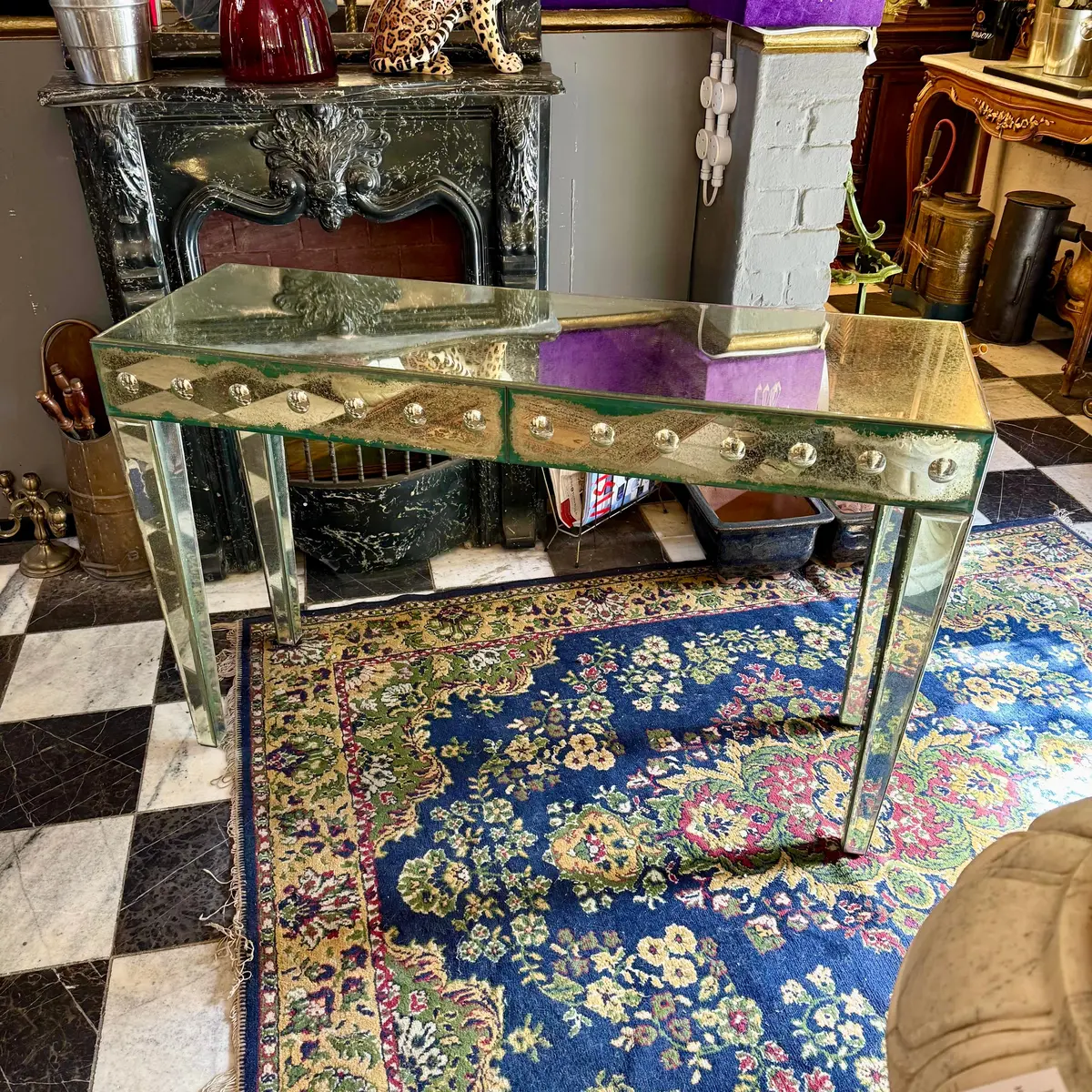 Aged Mirrored Console - Sold 1