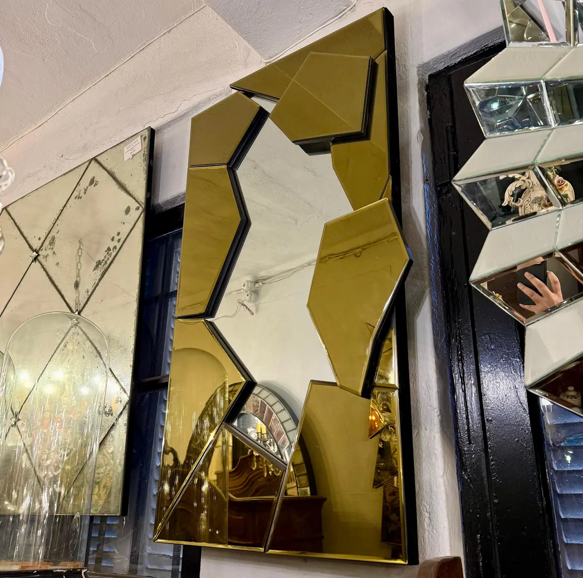 Contemporary Mirror With Amber Frame 1