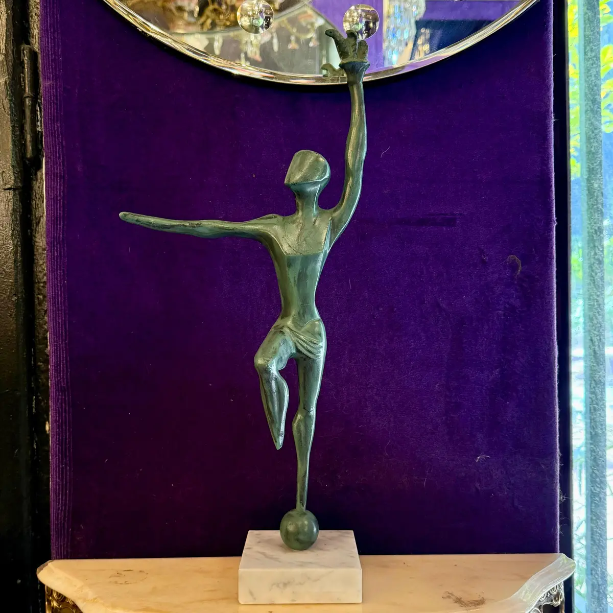 Vintage 1970 Statuette On Marble Base - Sold 1