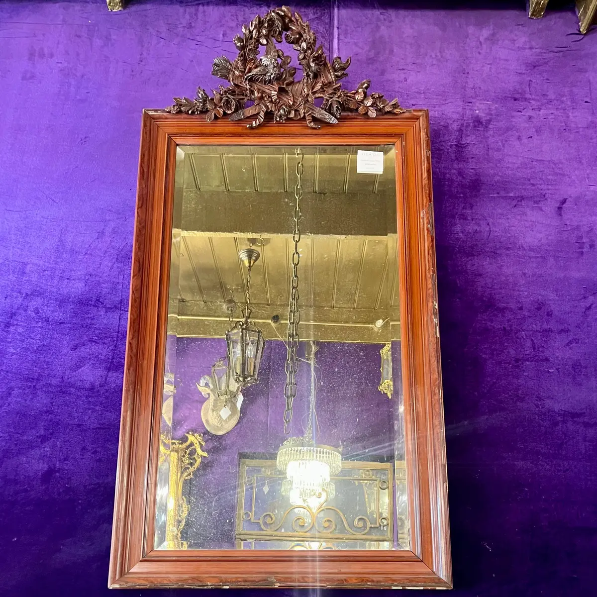 Antique Mahogany Mirror 1