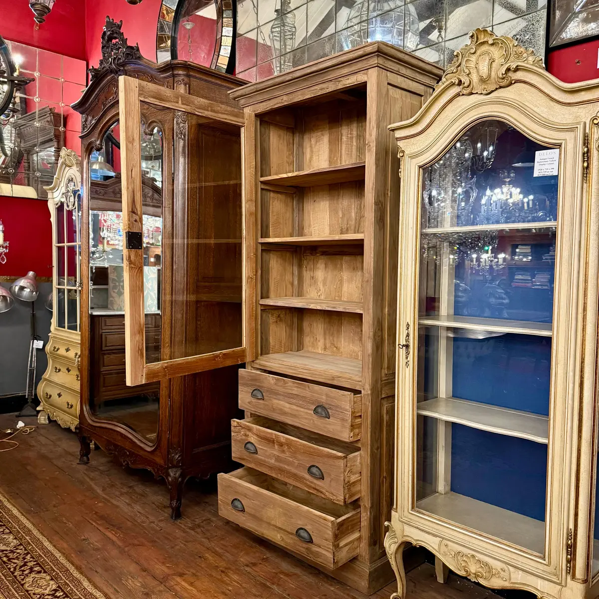 Stunning Reclaimed Teak Display Cabinet - Sold 2