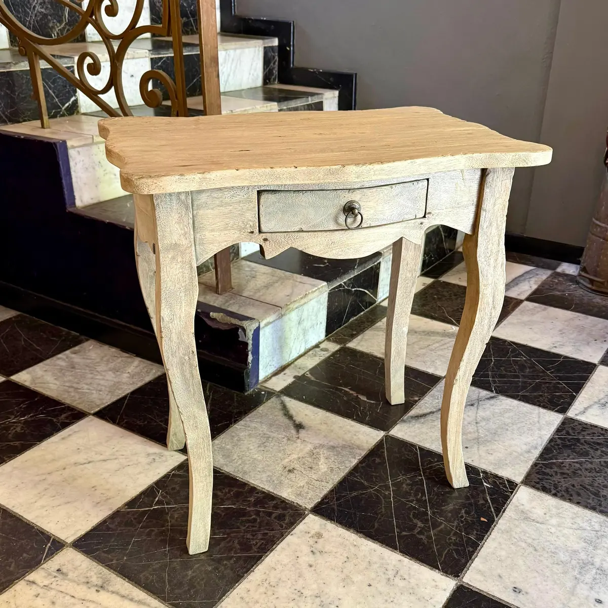 Whitewashed Oak Side Tables 1