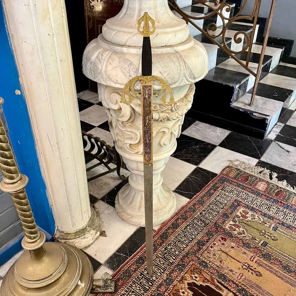 Ornamental Hanging Sword With Gilt Accents 1