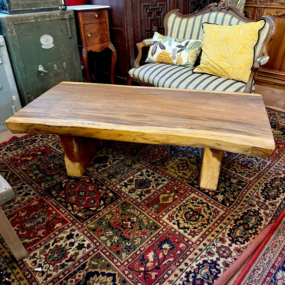 Organic White Cedarwood Live-Edge Coffee Table 1