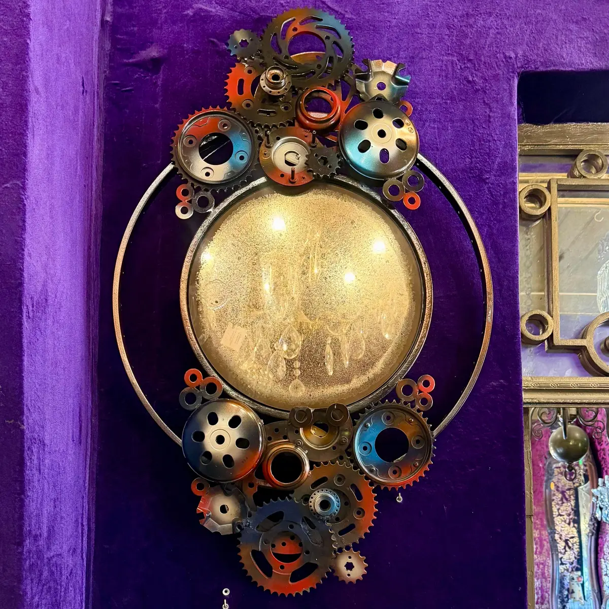 Steam Punk Gear And Cog Aged Mirror 1