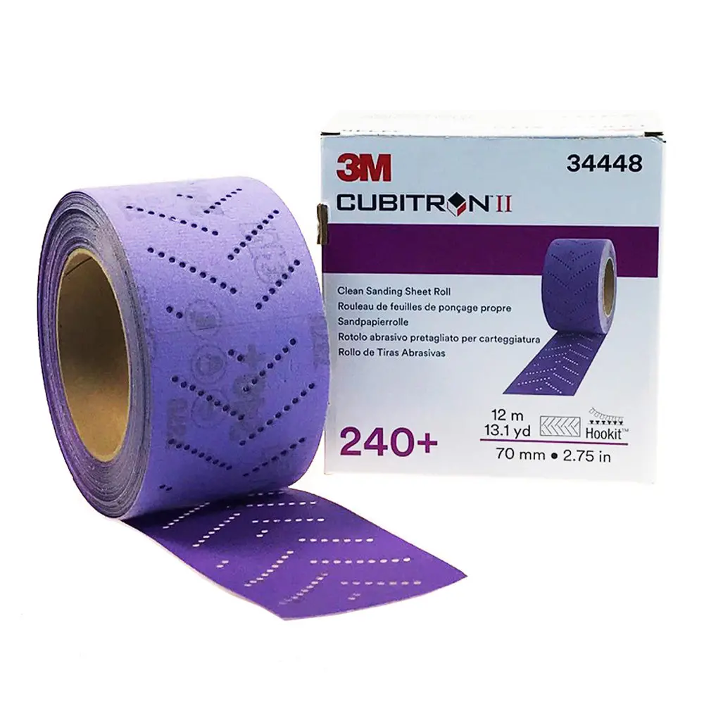 3M 34448 Cubitron Ii Clean Sanding Sheet Roll 240 Grit 70Mm X 12M Hookit 1