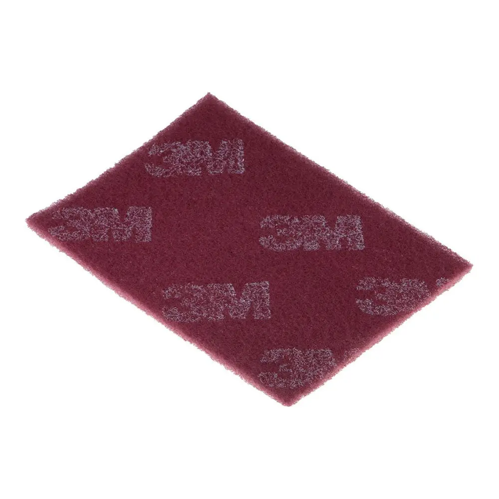 3M 7447 Scotch Brite General Purpose Maroon Hand Pad 150Mm X 230Mm X 3 Pack 2