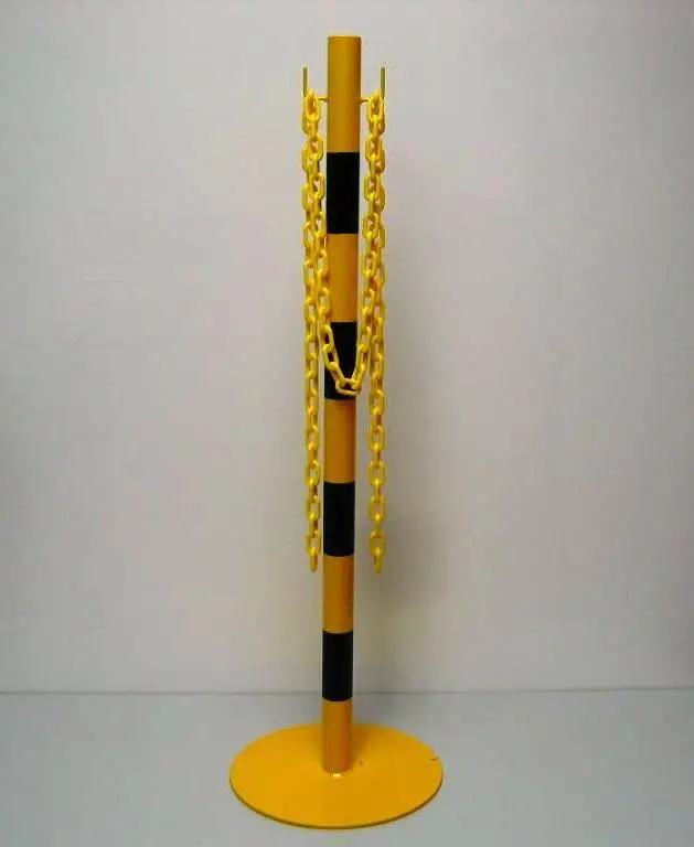 Barricade Pole Color - Black/Yellow 1