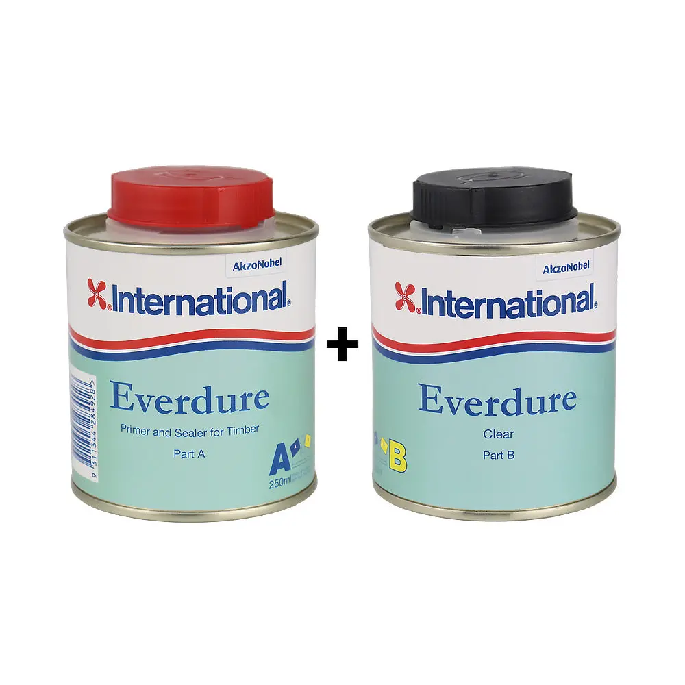 International Everdure Clear Kit 500Ml Two Part Epoxy Timber Sealer 1