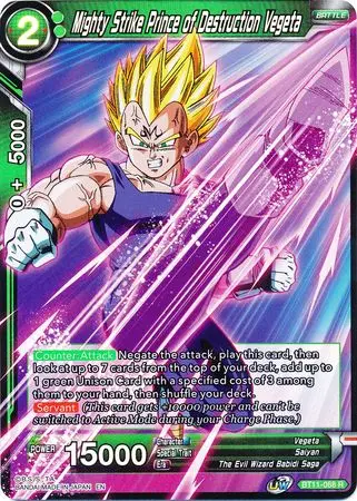 Mighty Strike Prince Of Destruction Vegeta (Bt11-068) [Vermilion Bloodline 2Nd Edition] 1