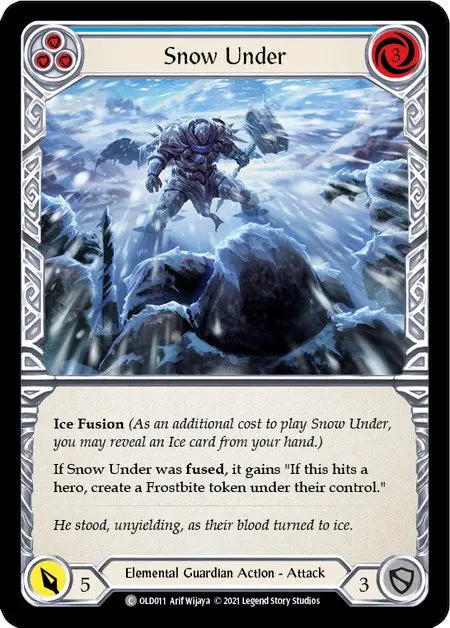 Snow Under (Blue) [Old011] (Tales Of Aria Oldhim Blitz Deck)  1St Edition Normal 1